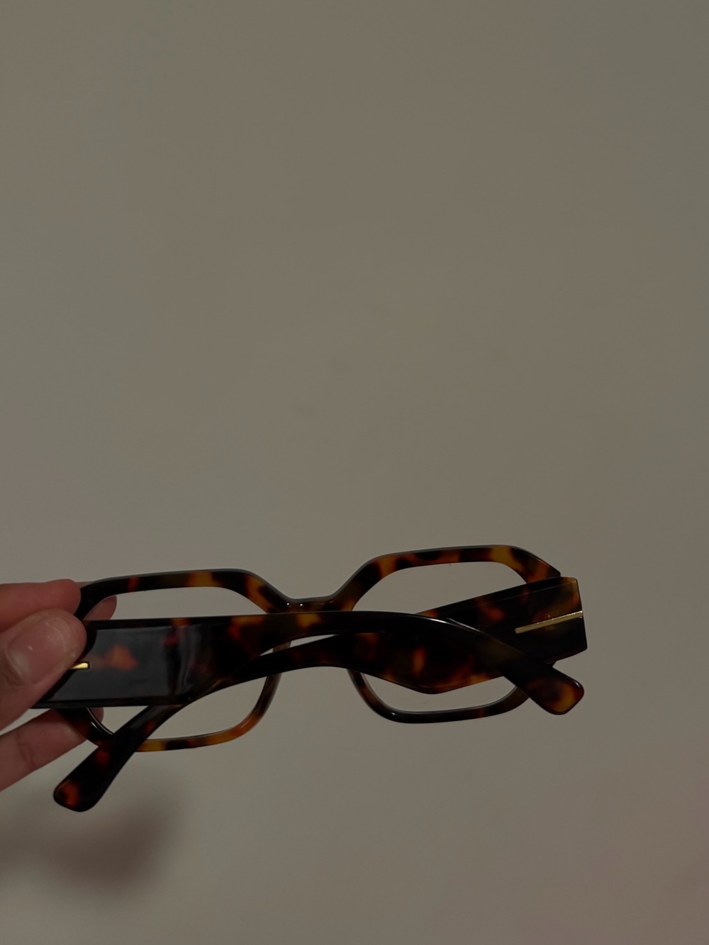 Unisex Tortoiseshell Rectangle Glasses Frames